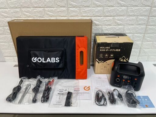 新品です！！GOLABS　ポータブル電源 R300 ＆ SF100ソーラーパネルのセット