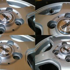 No.832　グッドイヤー　アイスナビ7　155/65R13　2017年製　　RANBROS　13ｘ4.00Ｂ　PCD100　4穴