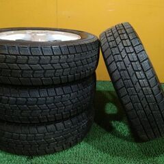 No.832　グッドイヤー　アイスナビ7　155/65R13　2017年製　　RANBROS　13ｘ4.00Ｂ　PCD100　4穴