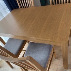 計6万円相当】IKEA伸縮ダイニングテーブル&椅子 三段階調節