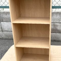 JM15380)3段カラーボックス 1個 カラー：木目 中古品【...