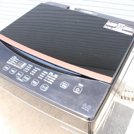 T942) ☆高年式☆ アイリスオーヤマ IAW-T603BL 全自動洗濯機 2021年製 6.0kg ブラックレーベル ガラストップ 縦型洗濯機 Iris 家電 単身