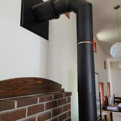 薪ストーブの煙突(二重煙突)