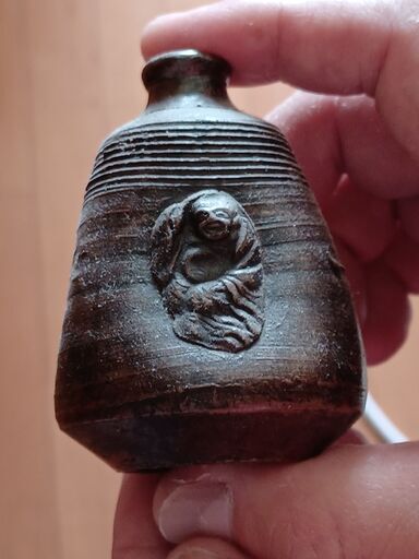 備前焼　備前　保命酒　人形　徳利　そろばん徳利　手のひらサイズ　骨董　骨董品