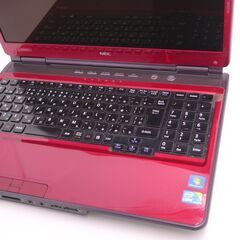中古良品 16型ワイド Wi-Fi有 赤 ノートパソコン NEC PC-LL750BS1YR Core i5 4GB 500G Blu-ray 無線 FeliCa Windows10 Office 中古良品 16型ワイド Wi-Fi有 赤 ノートパソコン NEC PC-LL750BS1YR