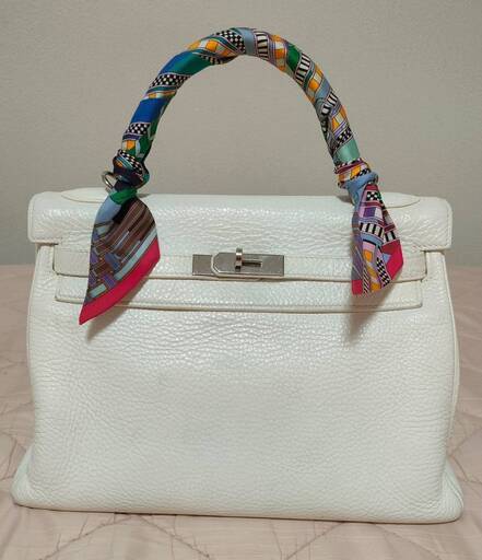 正規品★HERMES／エルメス ケリー32 トリヨンクレマンス ホワイト