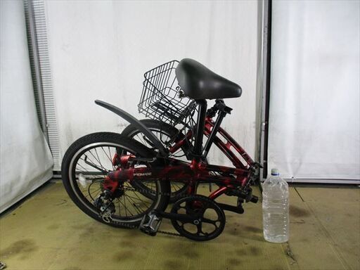 B953★￥8500　★整備済み 中古折りたたみ自転車 アルミ軽量　カゴ付　6段変速【20インチ 】 B953☆￥8500 ☆整備済み 中古折りたたみ自転車 アルミ軽量 カゴ付 6段
