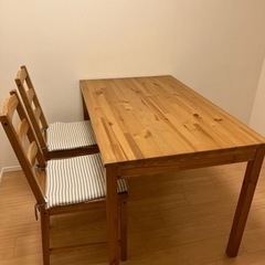 [値下げ] ダイニングテブルセット IKEA ナチュラル JOK...