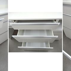 超大型！！ 白エナメル キッチンボード チェルシー180 別売り上段収納棚もセット 幅180×高238㎝ レンジボード　西岡店