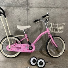 アサヒ購入　イノベーションファクトリー　コマ付き　ガールズ自転車