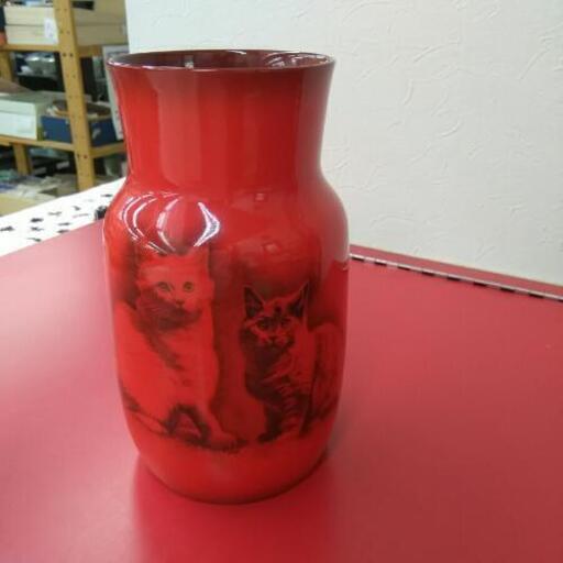Noritake ノリタケ オールドノリタケ 辰砂 花瓶 フラワーベース 猫