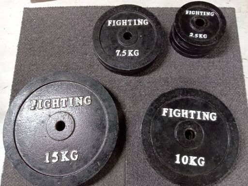 バーベルセット ラック付き 約85kgセット FIGHTING ROAD ...