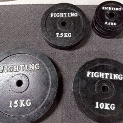 バーベルセット　ラック付き　約85kgセット　FIGHTING ROAD（ファイティングロード）