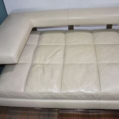 【ヤ取終了1/27】≪y292≫ケビン ジョルマーニ 高級 総本革 2ピース ラグジュアリー ソファ ANZIO/アンツィオ スツール付き 40507-06