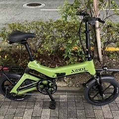 AIDDE A2折りたたみ式電動アシスト自転車 ライムグリーン AiDDE 電動アシスト自転車 A2