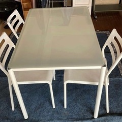 グラス　テーブル　椅子　セット