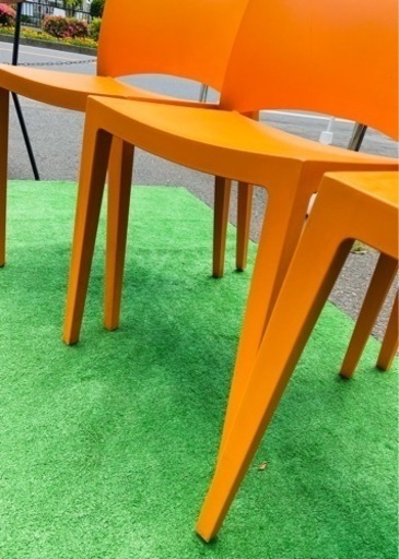 BONTEMPI AQUA オレンジ 3脚セット／ボンテンピ　カーサ　チェア　椅子