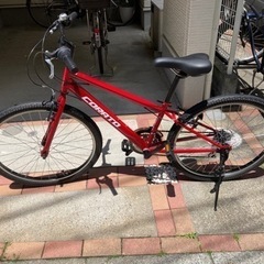 クロスバイク　26インチ　カラーレッド