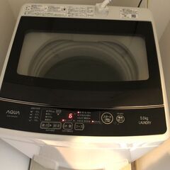 【ネット決済・配送可】AQW-G50HJ(W)　2020年製　洗濯機