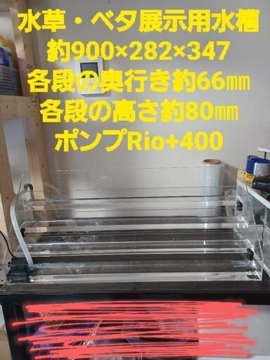 本日のみ掲載。水草展示用・ベタストック用アクリル水槽　１週間補償あり