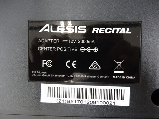 電子ピアノ アレシス 88鍵盤 ALESIS RECITAL キーボード フットペダル付き ブラック 西岡店
