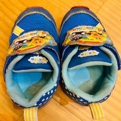 子ども靴　ムーンスター アンパンマン ブルー　14cm  記名なし − 熊本県
