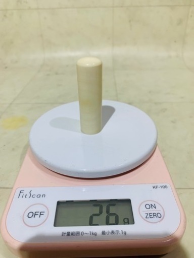 マンモス材　印材　希少横目印鑑　26g  長さ5.8cm 太さ1.8cm 太型　会社印等に
