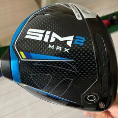 中古ドライバー1W テーラーメードSIM2MAX 9度 flexS  リシャフトBASILEUS Z　ヘッドカバー付