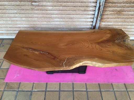 欅テーブル一枚板　無垢材　天板　磨き加工済み　カウンター　ダイニングテーブル板