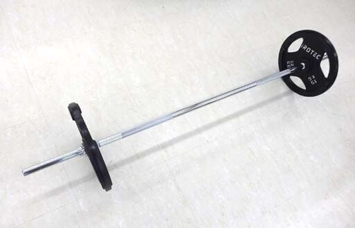 北海道 千歳市/恵庭市 状態良好 iROTEC/アイロテック バーベルセット プレート(15kg×2) 計30kg 筋トレ トレーニング