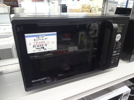 札幌 引き取り シャープ 電子レンジ 単機能 2020年製 RE-M16A-B 黒 説明書あり