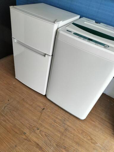 只今、商談中となっております。新生活応援家電セット！！No７６ TAG label(ﾀｸﾞﾗﾍﾞﾙ）AT-RF85B　2ドア冷凍冷蔵庫 85L 2020年製・ヤマダ電気　YWM-T45G1 全自動洗濯機 4.5K 2020年製 2点セット！！