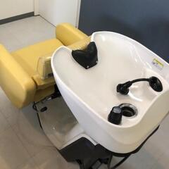 タカラベルモント社製　バックシャンプー(イエロー)　ダブルステップタイプ