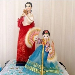 韓国　韓国人形　アンティーク　ドール　コリア　人形　チマチョゴリ　ドール　置物の画像