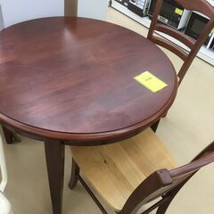 ダイニング3点セット ブラウン 中古品