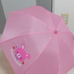 子供、ピンクの傘 40センチ