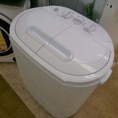 【引取限定】ベルソス　ニ槽式電気洗濯機　2020年製　3kg　中...