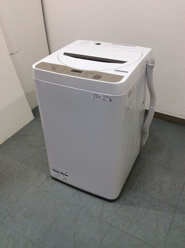 （6/4受渡済）JT4404【SHARP/シャープ 6.0㎏洗濯機】美品 2020年製 ES-GE6E 家電 洗濯 簡易乾燥付