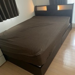 ダブルベッドセット　美品　ニトリ