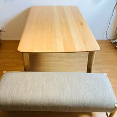ニトリ ダイニングテーブル セット(天然木　美品合計購入金額約５万)