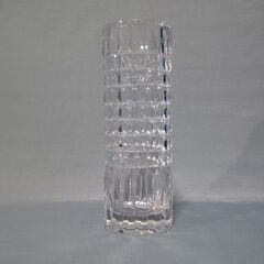 【カットガラス】　【花瓶】フラワーベース　高さ30cm スクエア...