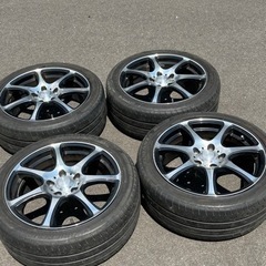 決定しました アルミホイール 17インチ ウッドベルエスプライン ブリジストンタイヤ付