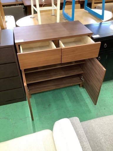 家具ならトレファク吉川店！！ 無印良品 キャビネット ブラウン 2枚扉