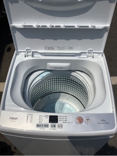 アクア　(2021年製)AQW-GV70H-W(ホワイト) 全自動洗濯機 上開き 洗濯7kg  リサイクルショップ宮崎屋　佐土原店　22.5.24F - 宮崎市