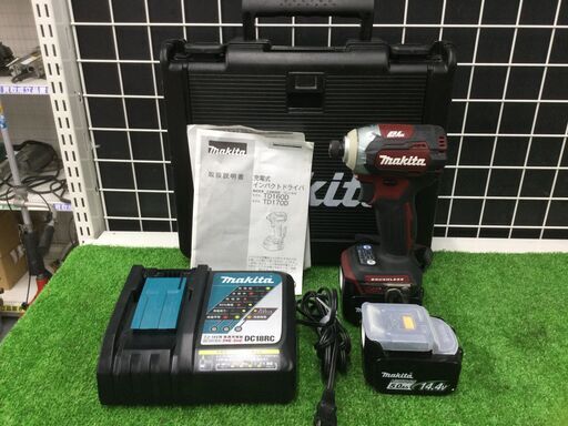 【エコツール豊田インター店】Makita/マキタ  14.4ｖ充電式インパクトドライバー 限定色オーセンティックレッド TD160DTXAR【愛知県/豊田インター店/工具】