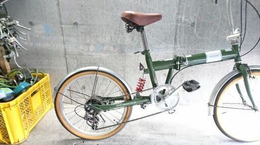折りたたみ自転車中古 topone 外装6段変速 サスペンション常備 タイヤ 