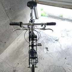 自転車中古 ミニベロ BRIDGESTONE Mark Rosa 外装7段変速 オートライト 前後タイヤ新品 鍵付き タイヤ20インチ