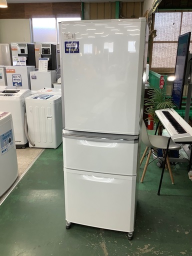 訳あり商品 安心の6ヶ月保証付！！ MITSUBISHI 3ドア冷蔵庫 MR–C34AｰW