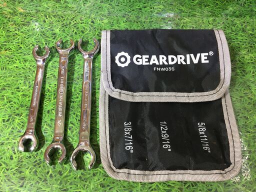 GEARDRIVE FNW03S フレアナットレンチ３本セット