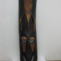木彫り マスク 仮面 ケニア製 壁飾り インテリア 15×60×...